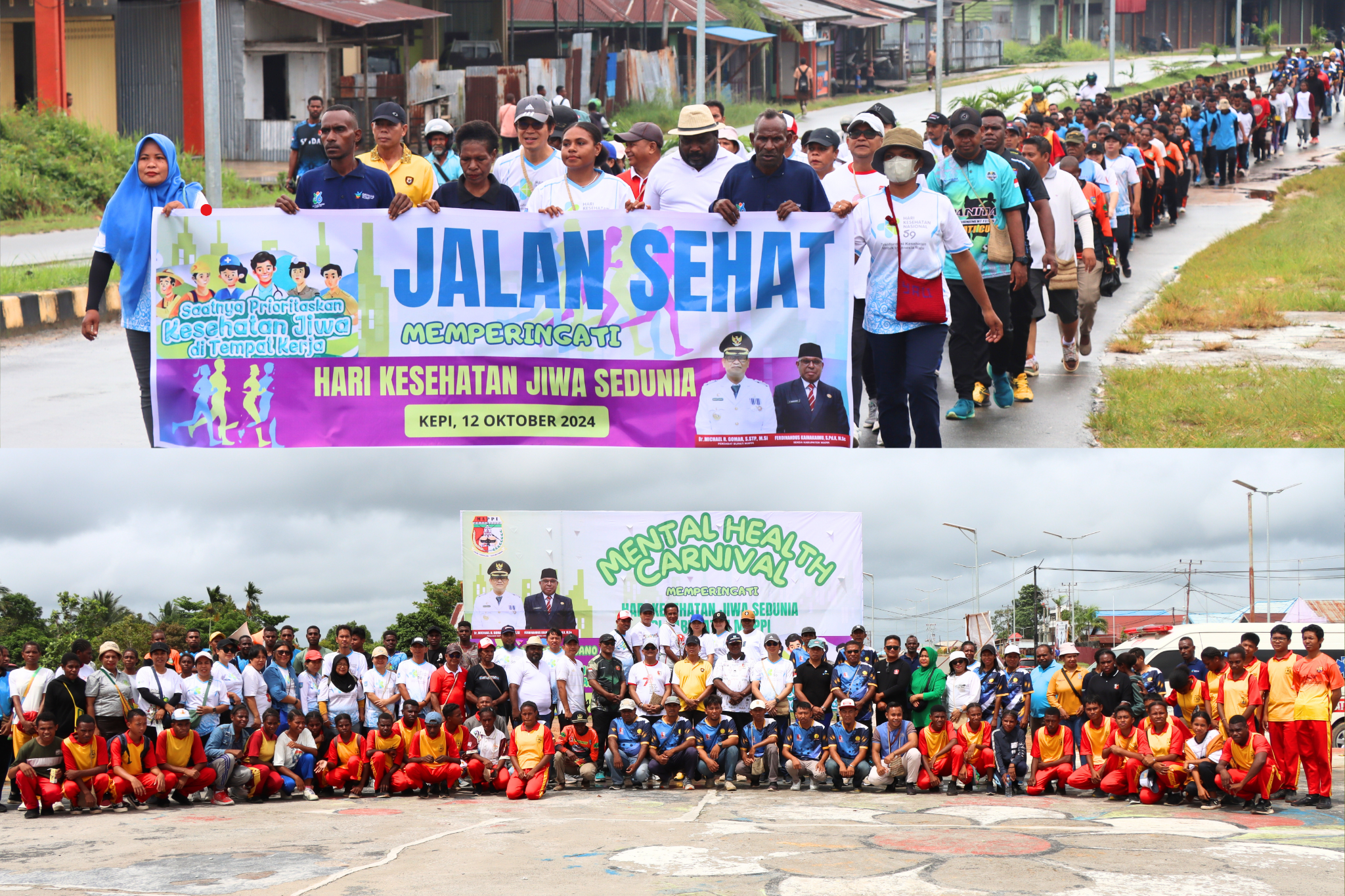 Peringati Hari Kesehatan Jiwa Sedunia, Pemkab Mappi Gelar Jalan Sehat