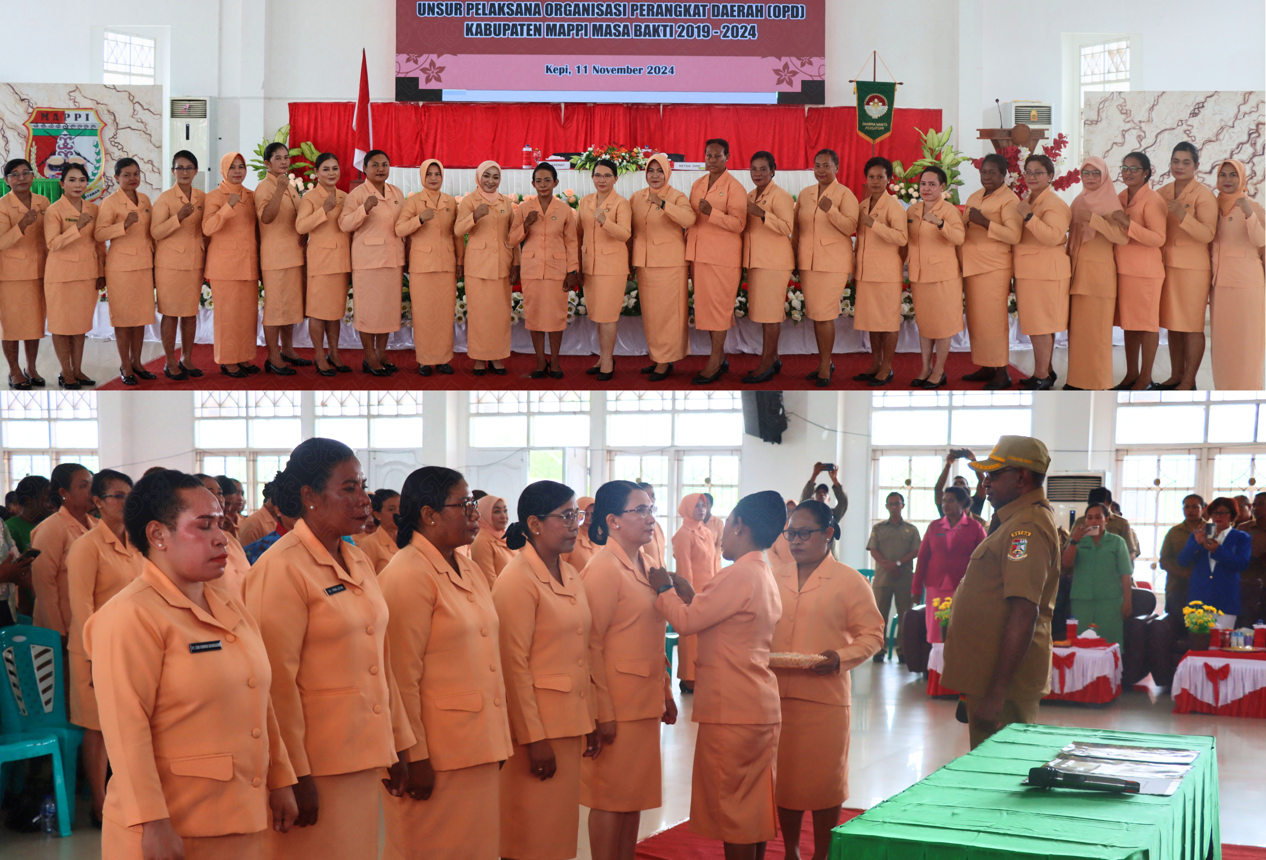 Pengukuhan Pengurus Dharma Wanita Persatuan Unsur Pelaksana OPD Kabupaten  Mappi