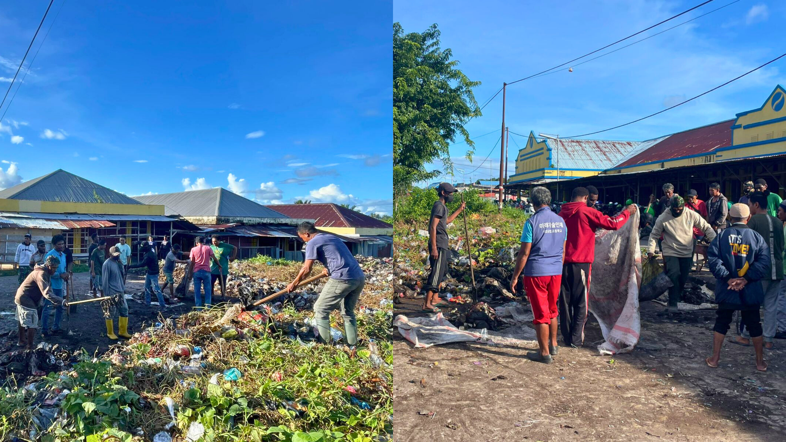 Jaga Kebersihan Di Area Pasar Baru, KOMPI Gelar Kerja Bakti Bersama
